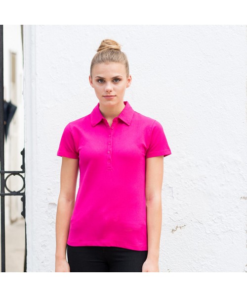 Plain Women's short sleeve stretch polo Sf 200 GSM